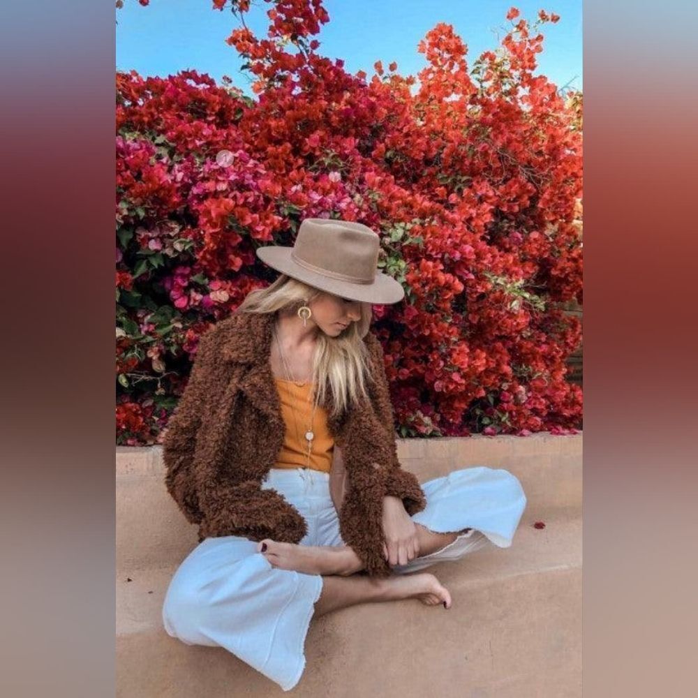 Lack Of Color Zulu Hat in Sand Free People Australian Wool STUNNING - Picture 7 of 13